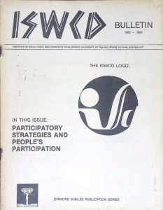 Participatory Strategies and People’s Participation