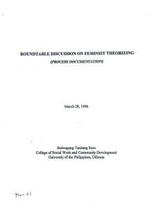 Roundtable Discussion on Feminist Theorizing (Process Documentation)