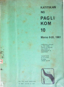 Katitikan ng Paglikom 10
