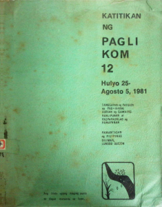 Katitikan ng Paglikom 12