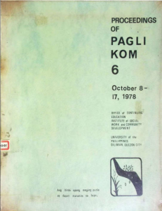 Proceedings of Paglikom 6