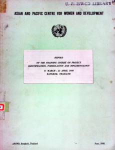 Report of the Training Course on Project Identification, Formulation, and Implementation