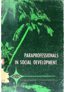 Paraprofessionals in Social Development Implications for Social Work Education: Proceedings of the IASSW Asian Regional Seminar