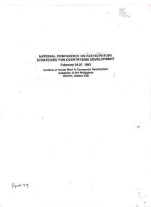 National Conference on Participatory Strategies for Countryside Development