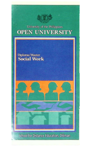 UP-Open University Diploma/ Master in Social Work