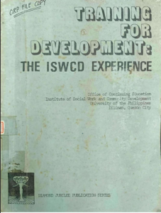 Training for Development: The ISWCD Experience