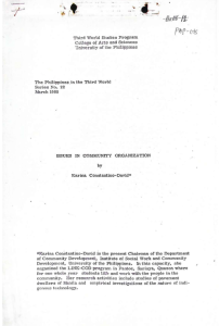 Issues in Community Organization