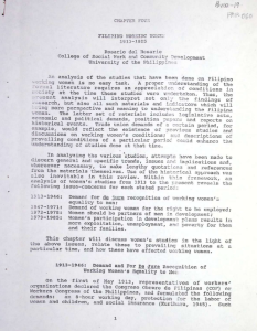 Filipino Working Women