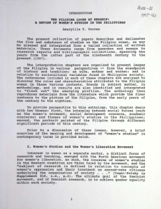 The Filipina Looks at Herself: A Review of Women’s Studies in the Philippines