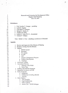 REDO Minutes of Meeting (June 19, 2007)