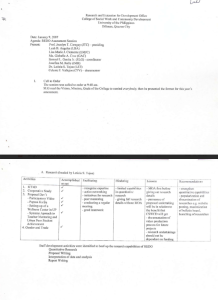 REDO Minutes of Meeting (January 9, 2007)