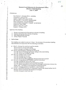 REDO Minutes of Meeting (June 17, 2009)