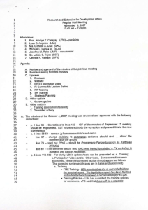 REDO Minutes of Meeting (November 8, 2007)
