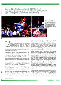 Rain or shine, the Lantern Parade 2019, the most anticipated Christmas Event in UP Diliman (UPD), soared high befitting this year’s theme “Pumailanlang”