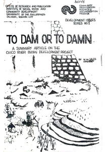 Development Issues Series No. 1: To Dam or to Damn