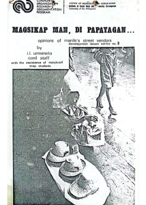 Development Issues Series No. 3: Magsikap man, Di Papayagan…