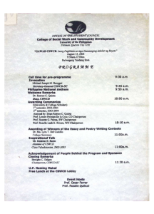 Gawad CSWCD: Isang Pagkilala sa mga Natatanging Iskolar ng Bayan