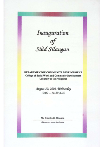 Inauguration of Silid Silangan