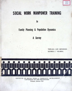 Social Work Manpower Training in Family Planning and Population Dynamics: A Survey