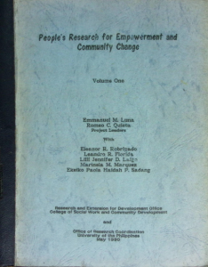 People’s Research for Empowerment and Community Change: Volume One
