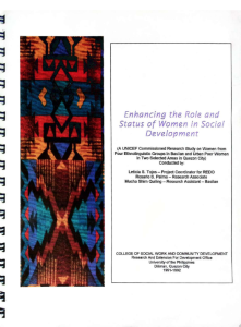 Enhancing the Role and Status of Women in Social Development