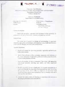 SW 253 Pangalangan, Evelina A. AY 2000-2001 1st Sem