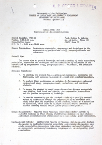 SW 253 Viloria, Esther C. AY 1987-1988 2nd Sem