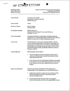 SW 120 Aserios, Jesus C. AY 1999-2000 1st Sem