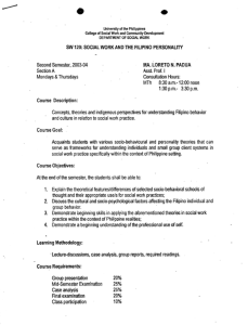 SW 120 Padua, Ma. Loreto N. AY 2003-2004 2nd Sem