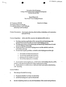 SW 141 Palma, Rosette G. AY 1998-1999 1st Sem