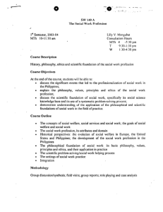 SW 140A Mangubat, Lilly V. AY 2003-2004 1st Sem