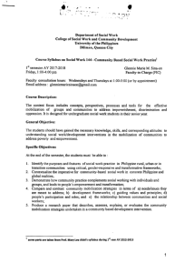 SW 144 Sina-on, Glennie Marie M. AY 2017-2018 1st Sem