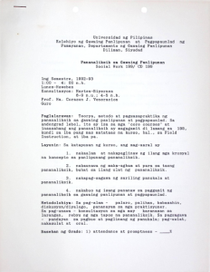 SW 199 Veneracion, Ma. Corazon J. AY 1992-1993 1st Sem