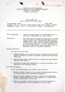 SW 200 Viloria, Esther C. AY 1990-1991 1st Sem