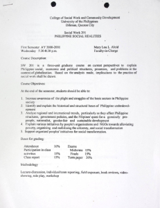 SW 201 Alcid, Mary Lou L. AY 2000-2001 1st Sem