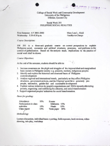 SW 201 Alcid, Mary Lou L. AY 2001-2002 1st Sem