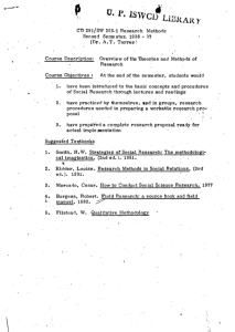 SW 299.1 Torres, Amaryllis T. AY 1986-1987 2nd Sem