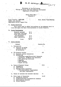 SW 299.1 Venus-Maslang, Editha AY 1987-1988 1st Sem