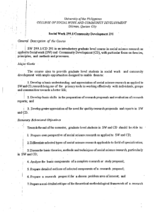 SW 299.1 Course Syllabus