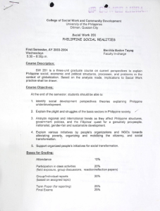 SW 201 Tayag, Benilda B. AY 2003-2004 1st Sem