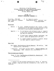 CD 291 Acierto, Pedro R. AY 1992-1993 1st Sem