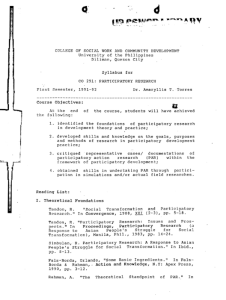 CD 291 Torres, Amaryllis T. AY 1991-1992 1st Sem