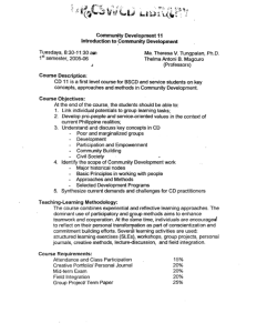 CD 11 Tungpalan, Ma. Theresa V. AY 2005-2006 1st Sem