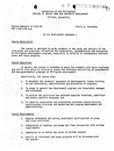 CD 111 Fernandez, Gloria A. AY 1987-1988 2nd Sem