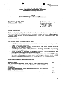 CD 126 Tanchuling, Ma. Linnea V. AY 2010-2011 1st Sem