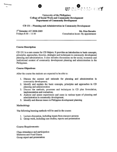 CD 131 Bernabe, Riza AY 2008-2009 1st Sem