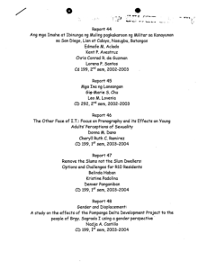 CD 199 Student Reports AY 2002-2004