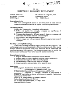 CD 199 Tungpalan, Ma. Theresa V. AY 2000-2001 2nd Sem