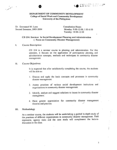 CD 234 Luna, Emmanuel M. AY 2003-2004 2nd Sem