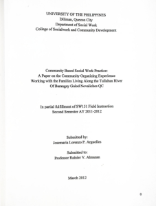 Community Based Social Work Practice